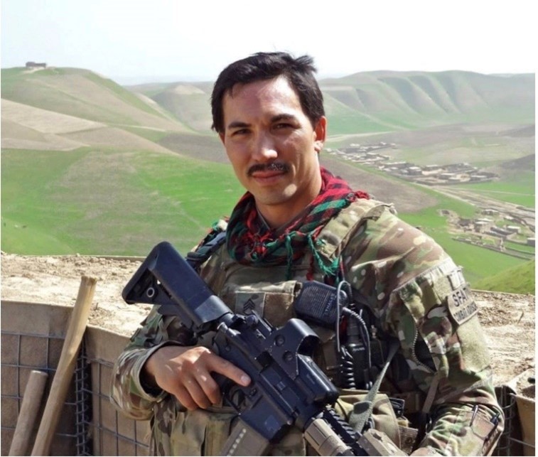 Federal Law Enforcement Training Centers (FLETC) Leadership Institute Senior Instructor David (Kawika) Lau with the U.S. Army National Guard 19th Special Operations Group in Afghanistan in 2012. (Courtesy Photo)