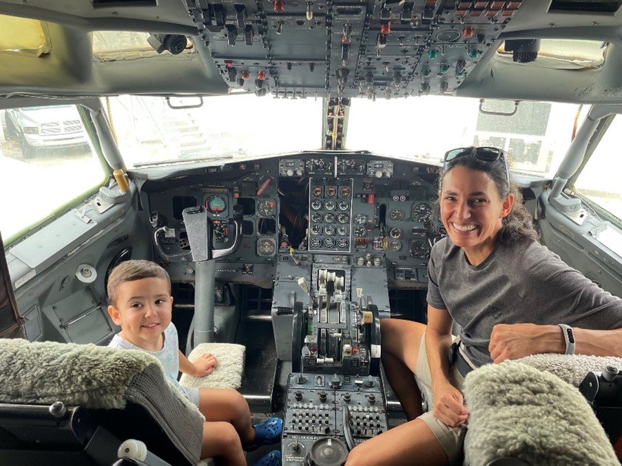 Stacey Weinstein, Instructor, Physical Techniques Division, enjoys Bring Your Child To Work Day with her son Asher.