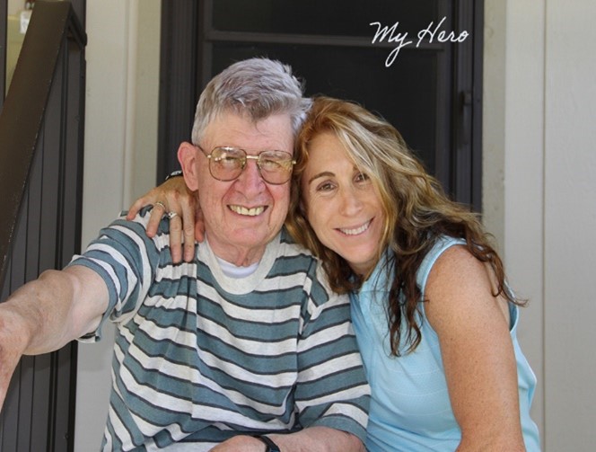 Sherry Sprague and Father. Her Hero