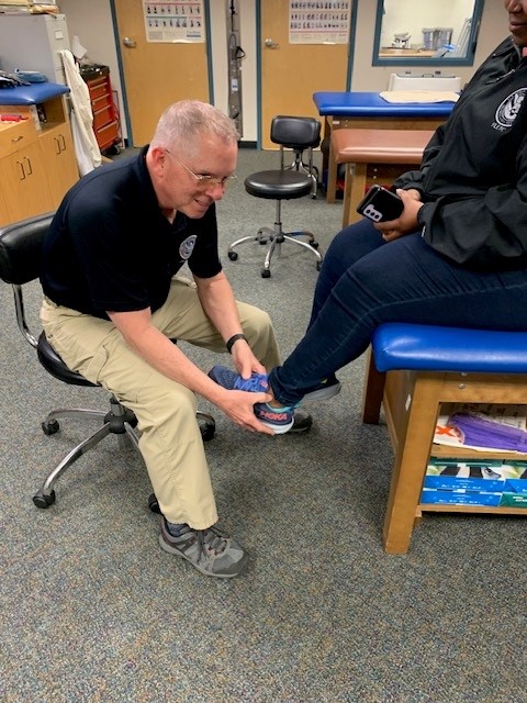 Alexander “Al” Hawkins tending to FLETC student