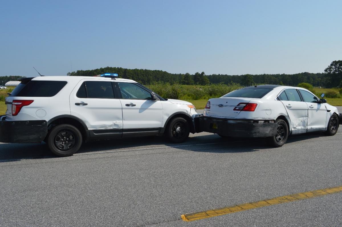 Driver training image of two cars