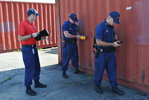 Members of the MLEA’s Advanced Law Enforcement Schoolhouse instruct students on the use of Radiation Detection Equipment at the FLETC Charleston, South Carolina.
