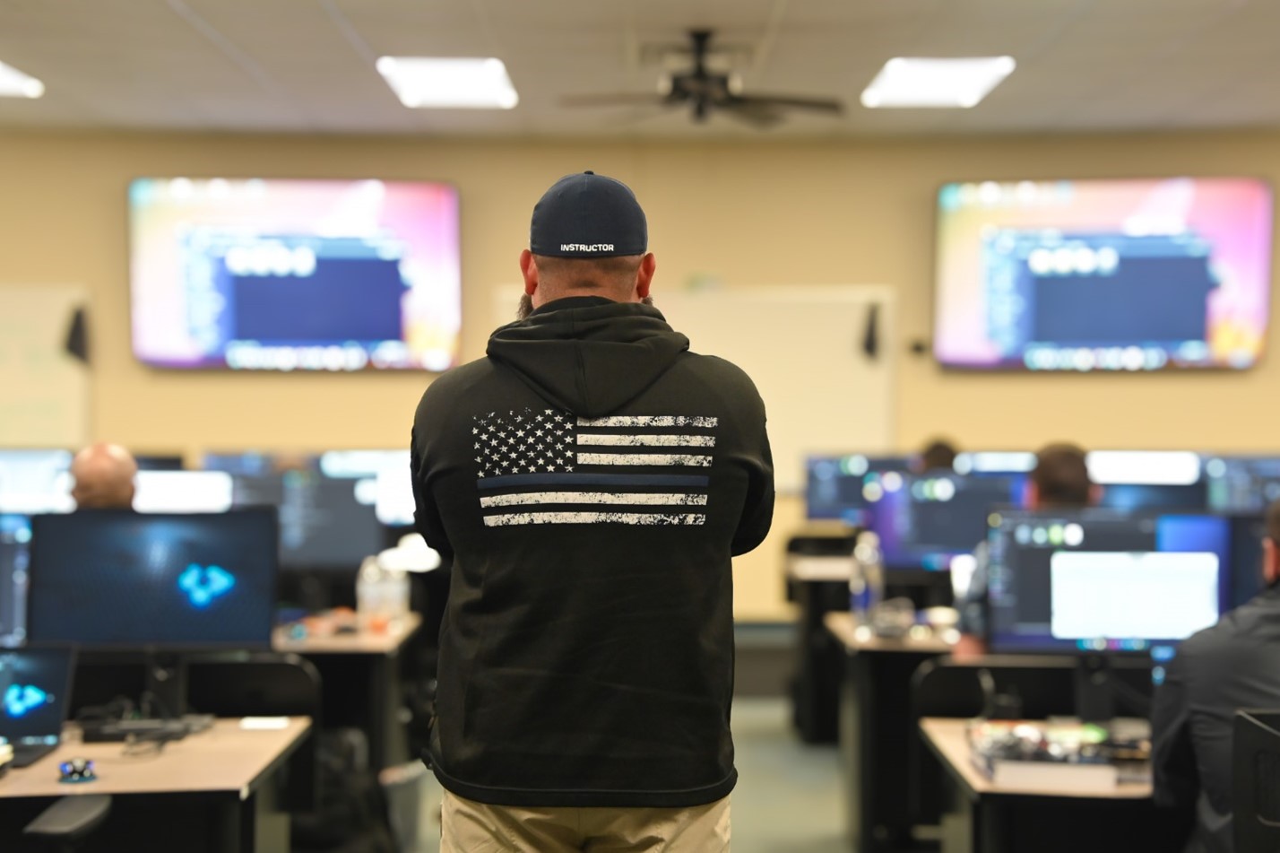 A Senior Instructor conducts Internet Investigations Training at the Federal Law Enforcement Training Centers in Glynco, Ga. (FLETC OPA/Diamond Sanders)