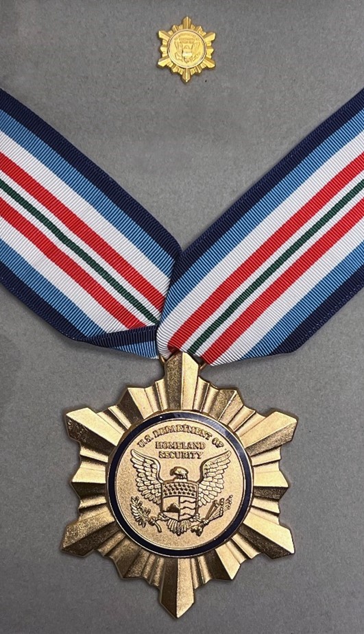 Distinguished Service Medal at FLETC-Glynco, GA, on October 5, 2023