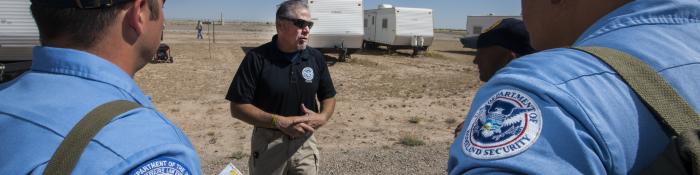 Instructor trains students at FLETC Artesia.