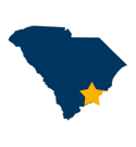 Map icon showing the approximate location of Charleston, South Carolina.